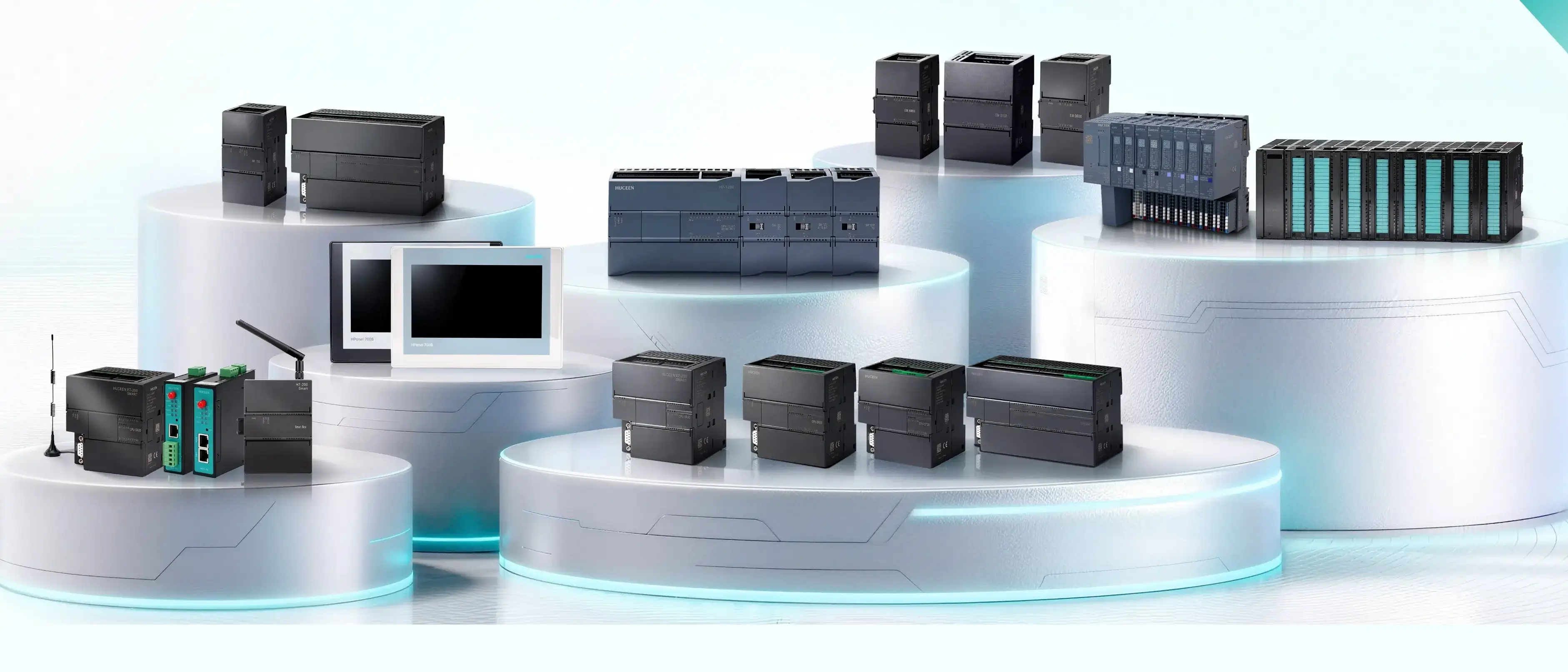 HUCEEN PLC, HMI, remote I/O and IoT product family